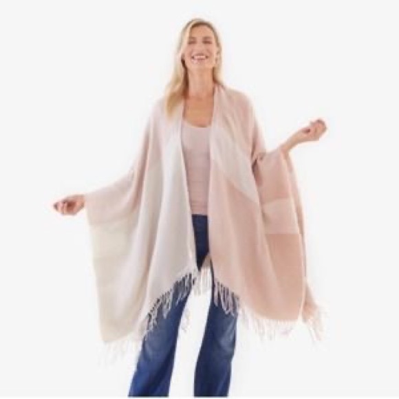 Soia & Kyo neutral toned poncho one size fits all - Picture 4 of 12
